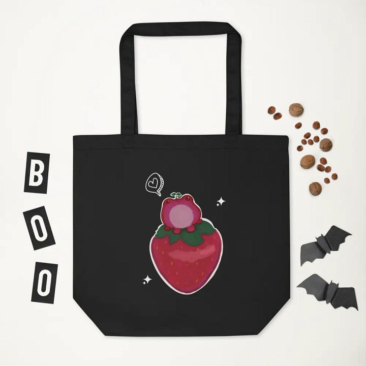 Berrybert Strawberry Frog Tote Bag product image (2)