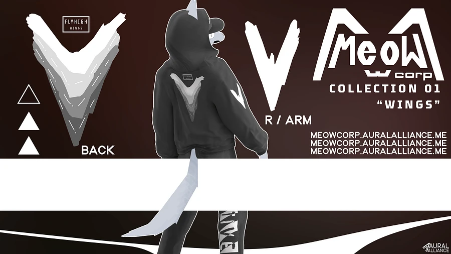 MeowCorp 'WINGS' Hoodie Rv.1 product image (2)