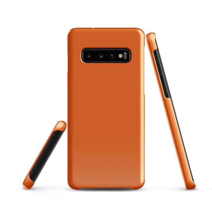 Burnt Orange Solid Colour Samsung® Glossy Snap Case product image (2)