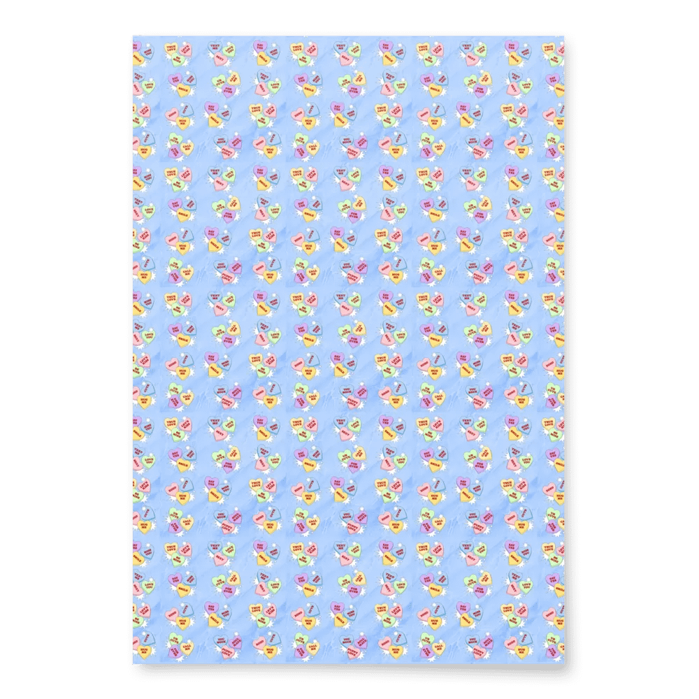 Retro Valentines Wrapping Paper Set of 3 product image (2)