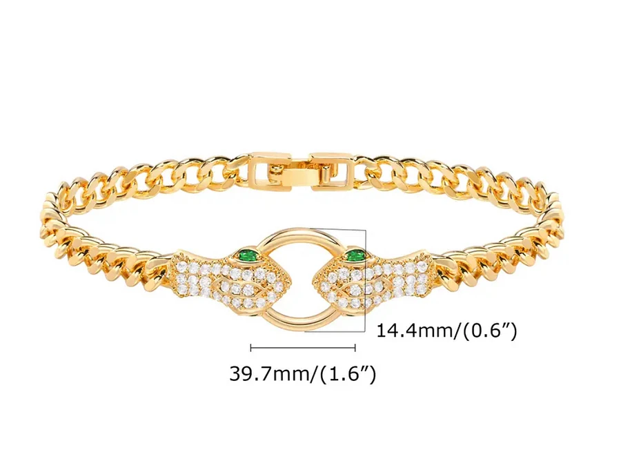 FASHION 3 PC GOLD COBRA BRACELET SET product image (4)