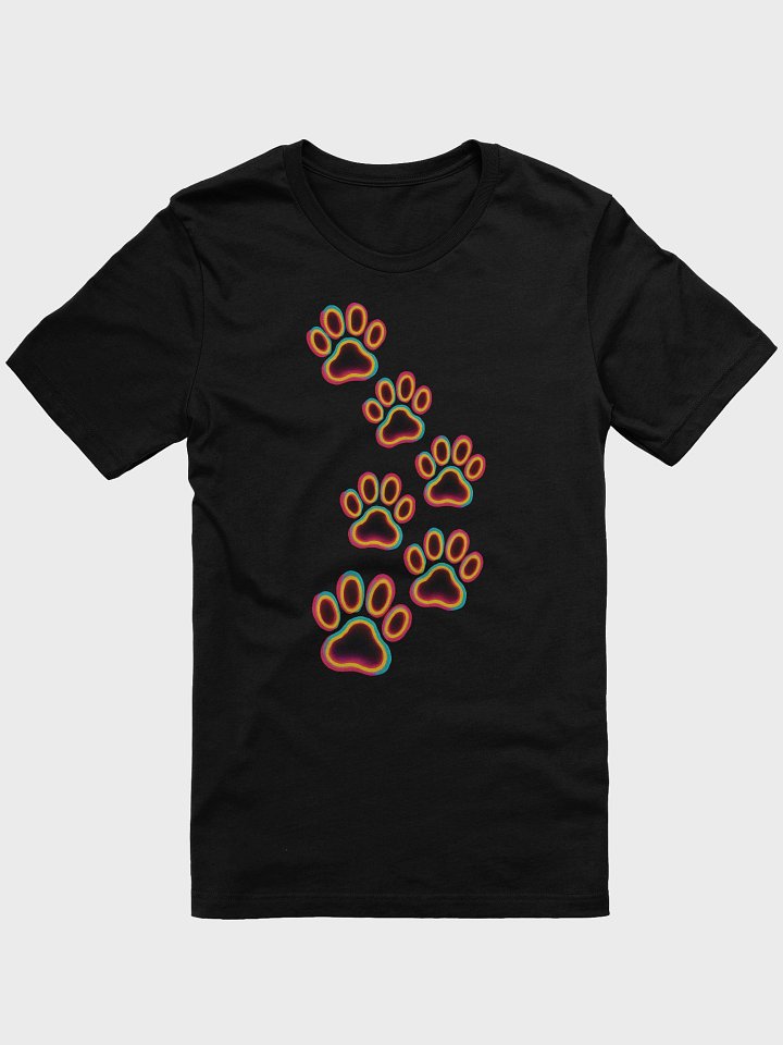 Colorful Paw Prints Trail T-Shirt product image (1)