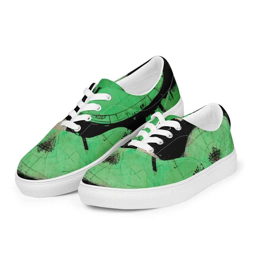 green time! Men's abstract x surreal Face Canvas Shoes product image (3)