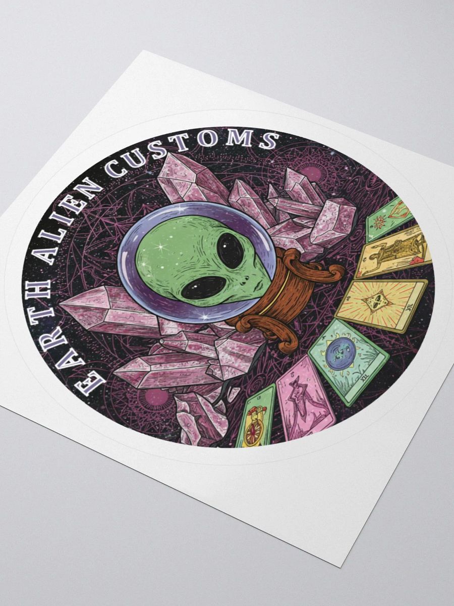 Crystal Ball Alien og design, Kiss-Cut Stickers product image (3)