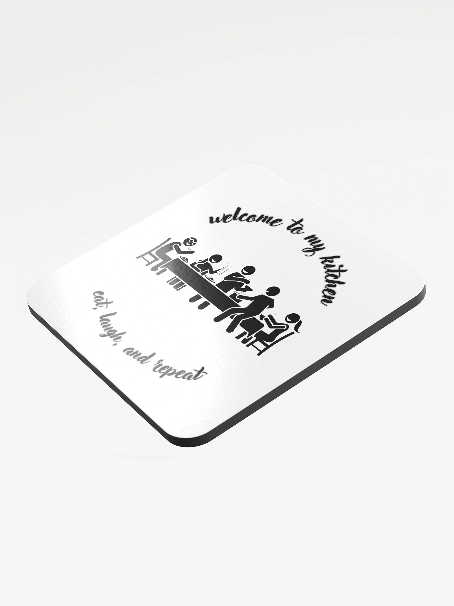 Welcome To My Kitchen Allcolor Glossed Cork Coaster product image (3)