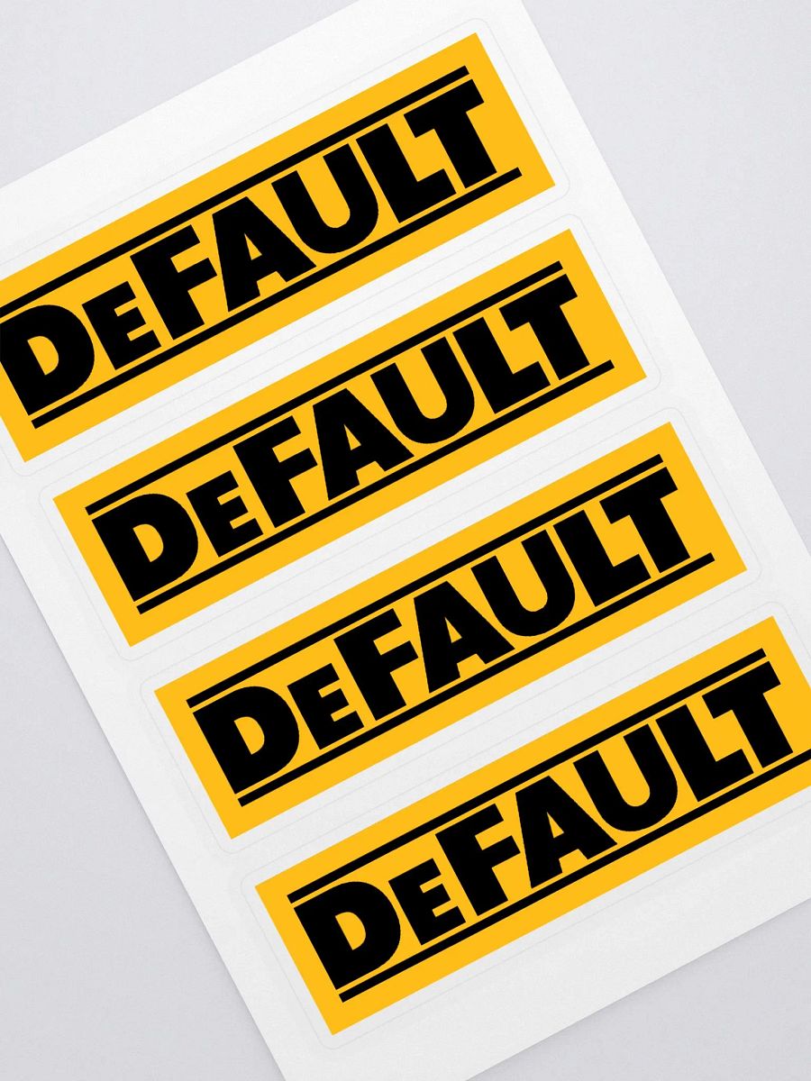 DeWalt DeFault Kiss Cut Sticker Sheet with Background product image (1)