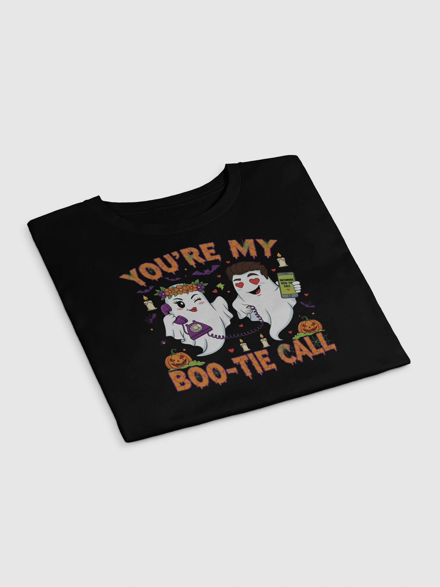 Boo-Tie Call Ghosts Halloween Women's Crop Top product image (3)
