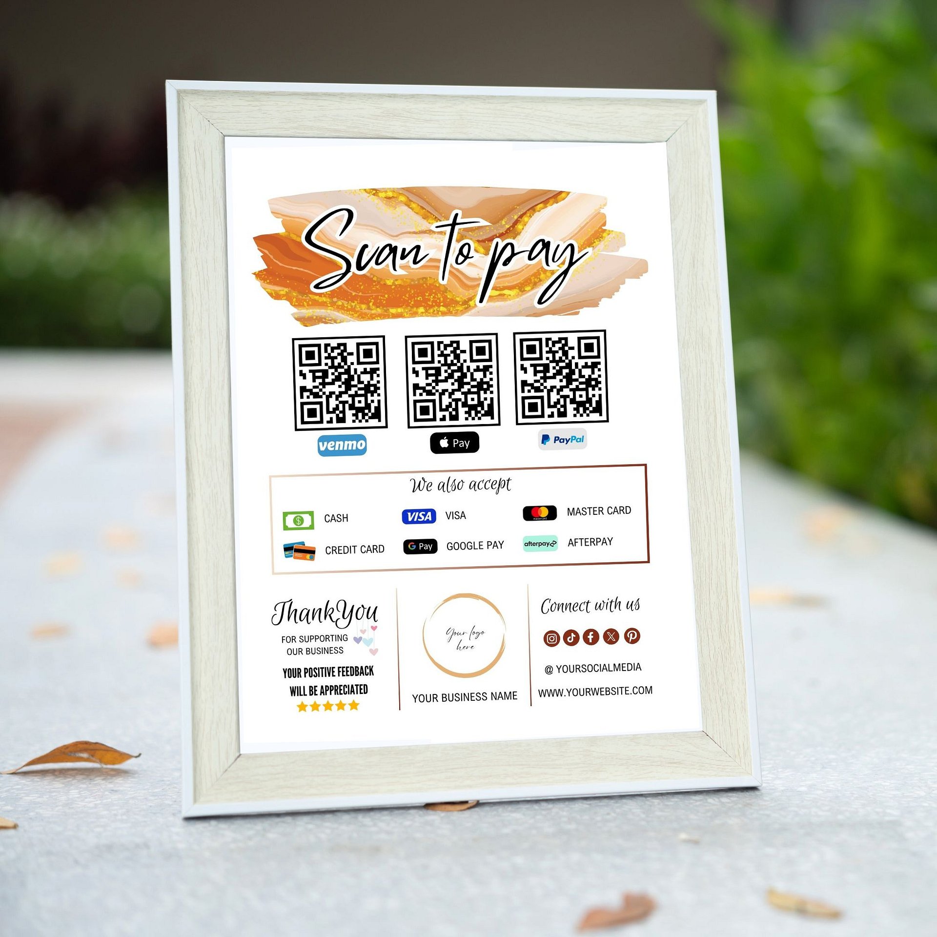 Phoenix - Scan To Pay QR Code Sign Template product image (7)