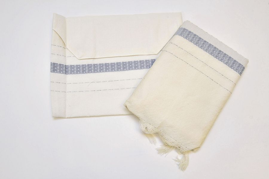 LIGHT BLUE STRIPE -Small Tallit (Prayer Shawl) product image (3)