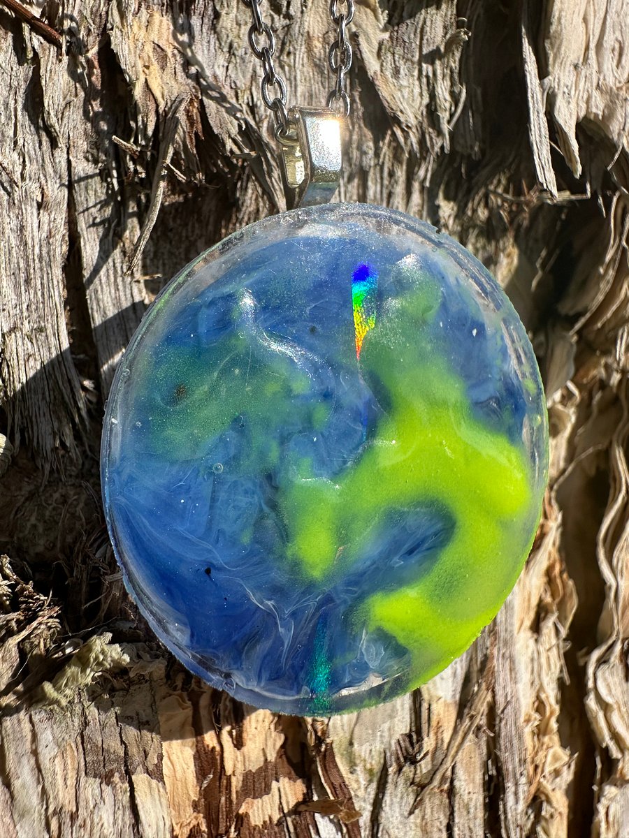 Holographic & Glow in the Dark Earth Necklace product image (5)