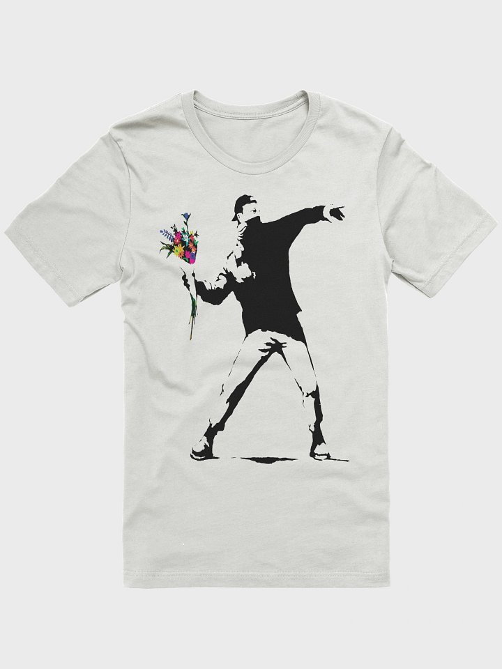 Banksy Flower Thrower T-Shirt – Street Art Protest Graphic Tee product image (2)