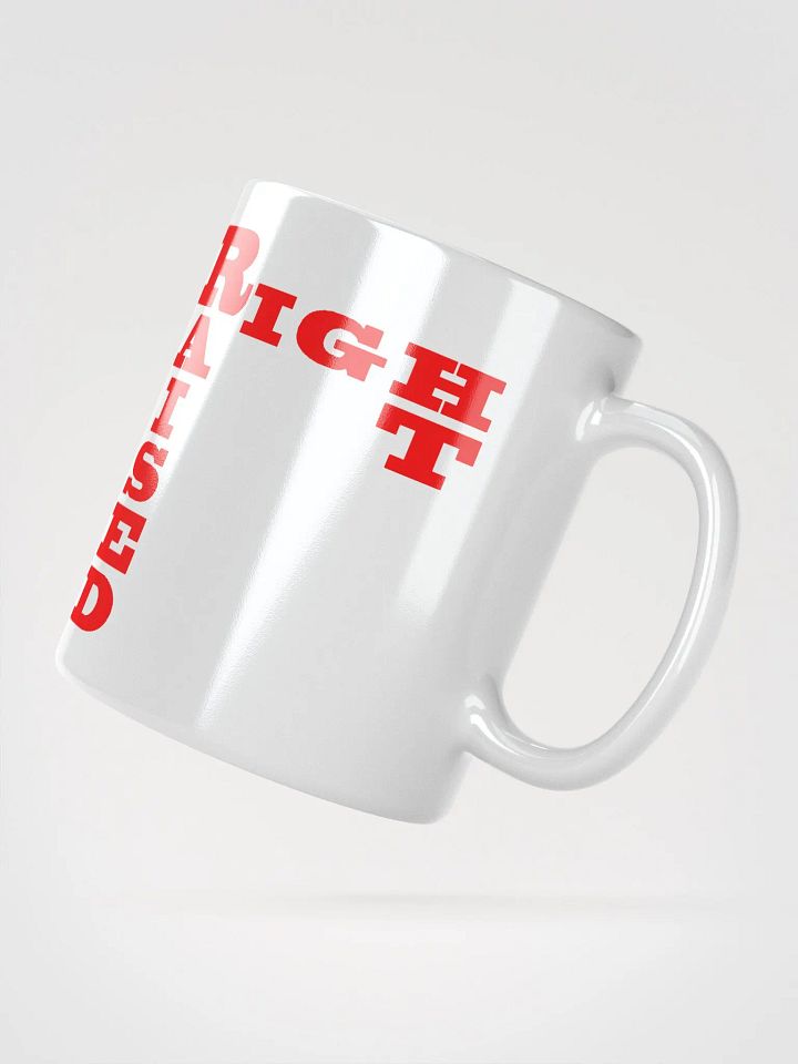 Raised Right White Mug product image (3)