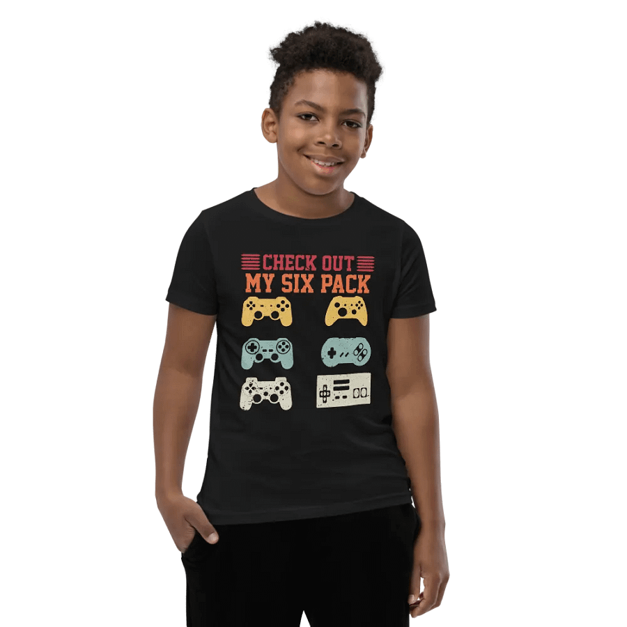 Gamer's Six Pack Youth T-Shirt product image (7)