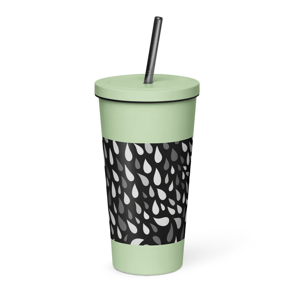 Swirling Monochrome Teardrop Insulated Tumbler product image (4)
