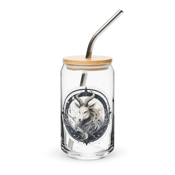 Capricorn Zodiac Glass Can Sipper product image (2)
