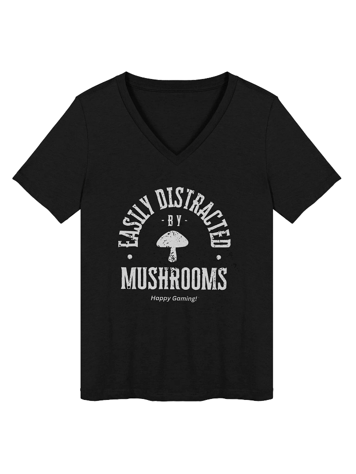 Mushroom Distraction V-Neck Women's Relaxed T-Shirt product image (1)