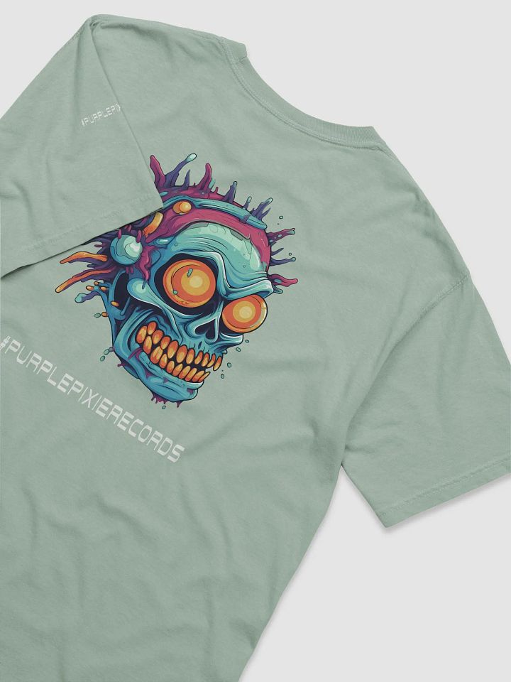 Purple Pixie Records T Shirt Electro Skull Back print product image (1)