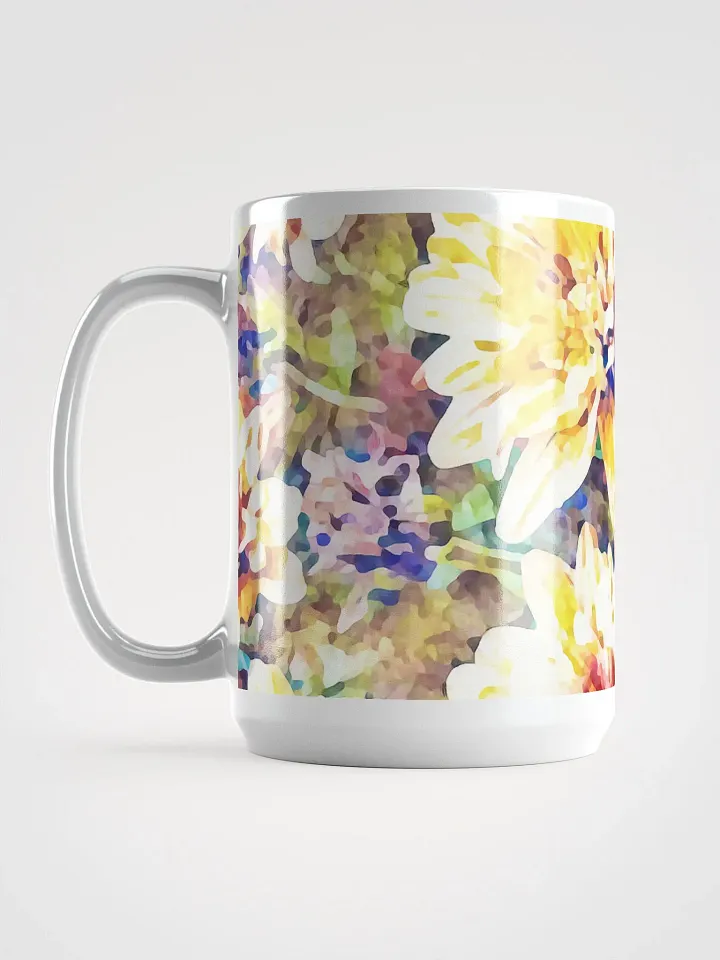 Abstract Graphic | White Coffee Mug | Autumn Mums Floral product image (1)