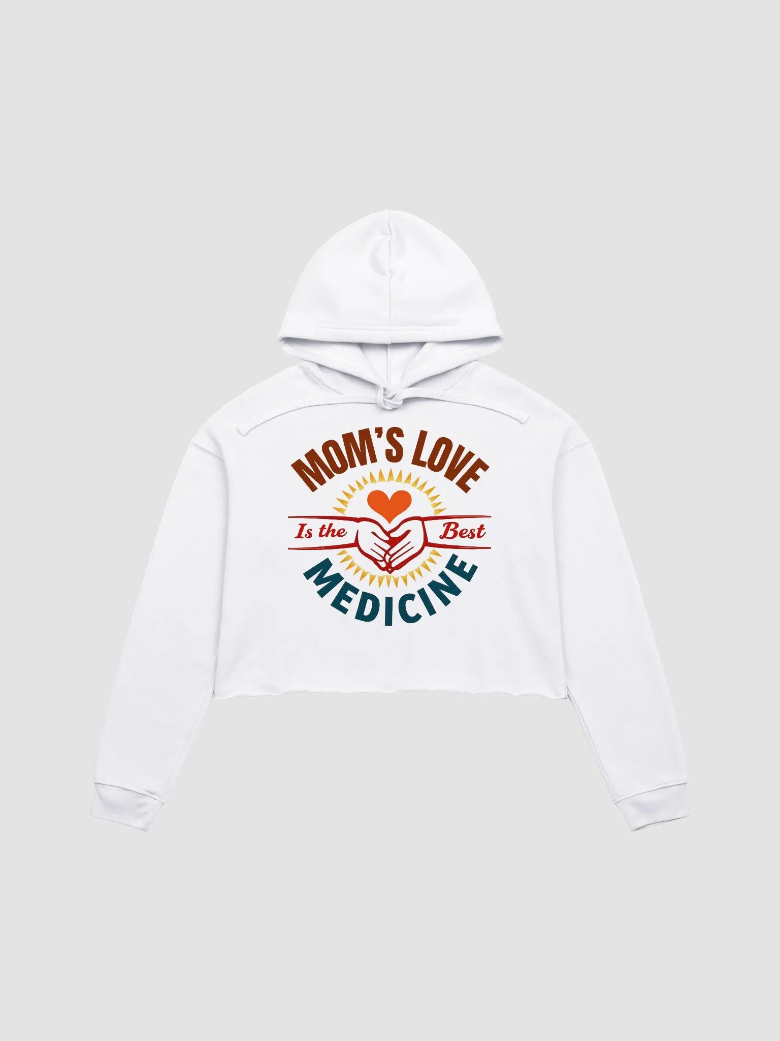MOM'S LOVE Is the Best MEDICINE Crop Hoodie product image (2)