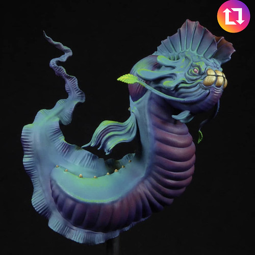 Beautiful repost of frozen907's eel dragon! This was a beautiful rendition that gives such wonderful deep sea vibes. Photogra...
