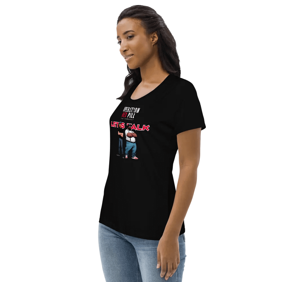 “Let’s Talk” Women’s Fitted T-shirt - The Drew Missen Collection product image (3)