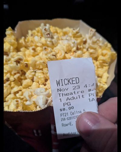 Today I saw Wicked and omg it was good! Definitely recommend! #wickedmovie