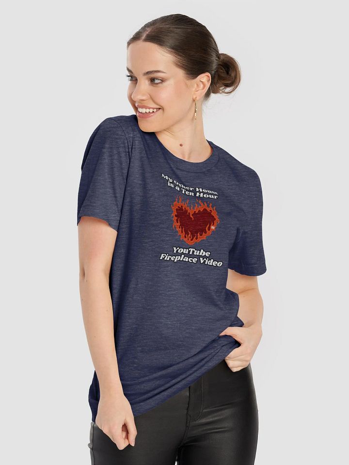 Flaming Heart - My Other House is a Ten Hour YouTube Fireplace Video | Tee product image (2)