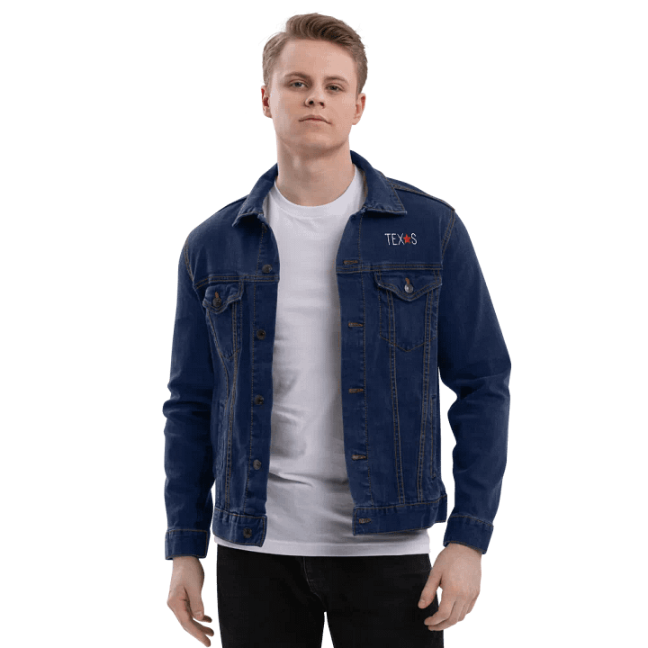 'Lone Star' Embroidered Unisex Denim Jacket product image (1)