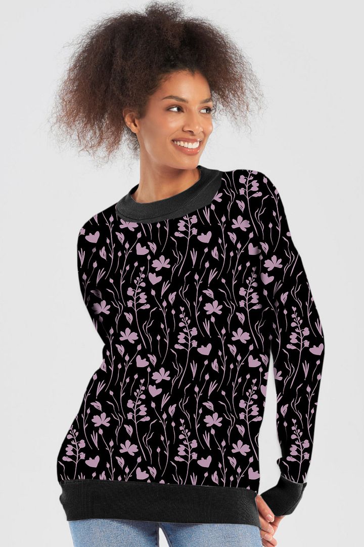 Pink Floral Pull Over Sweater product image (9)