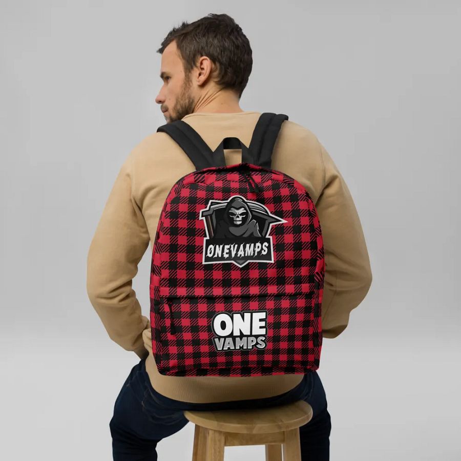 OneVamps Backpack Red Black color product image (3)