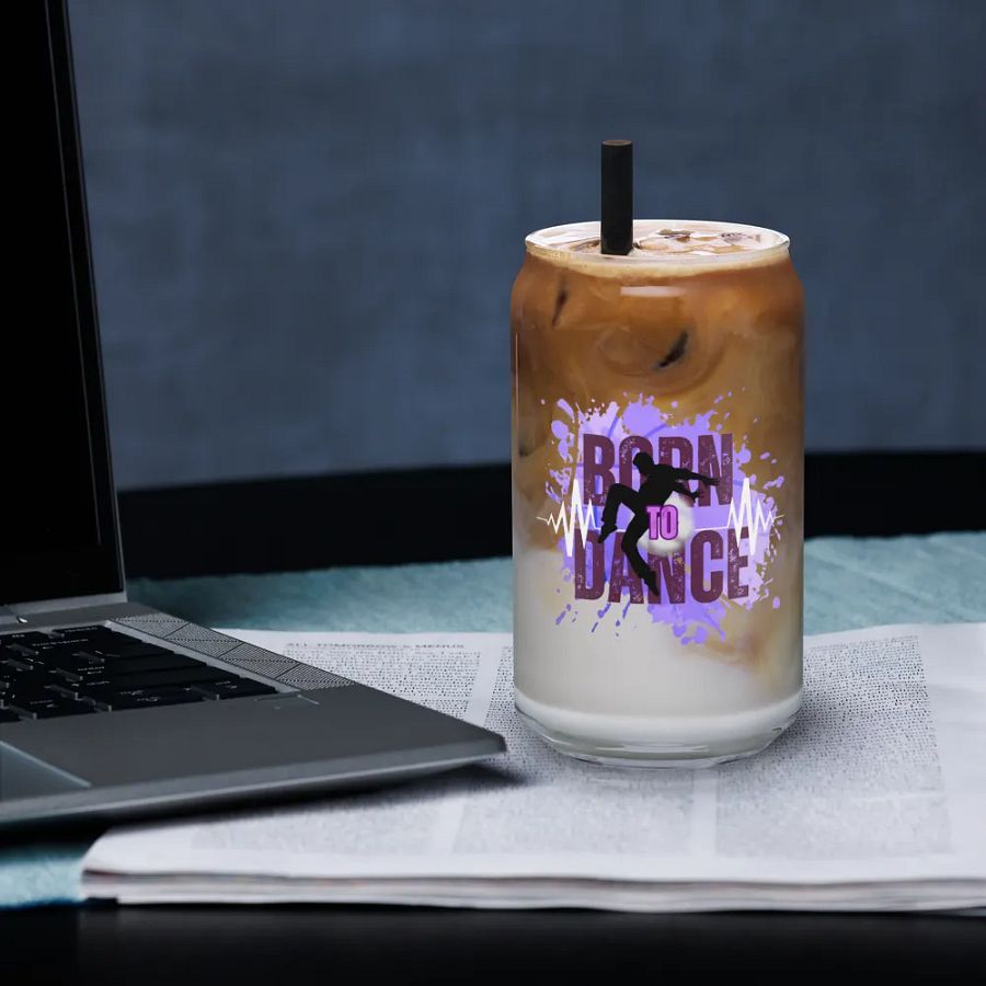 Born to Dance His Silhouette Energetic Beats Glass product image (33)