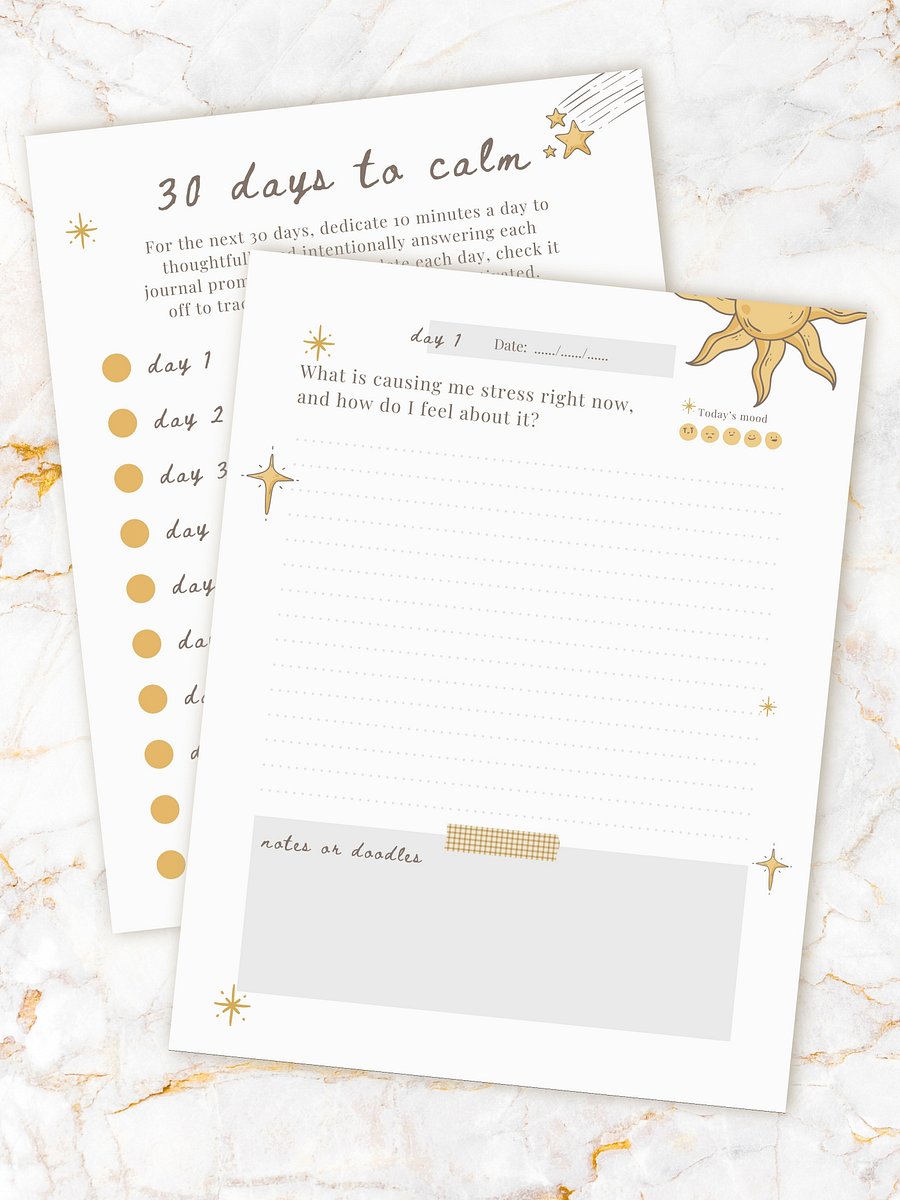30-Day Stress and Anxiety Journaling Challenge product image (3)