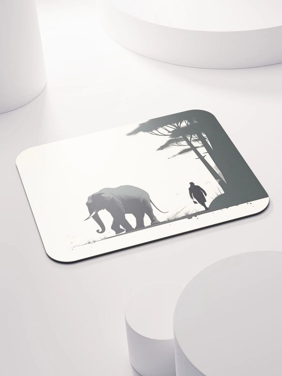 Monochrome Mousepad - Elephant & Handler product image (4)