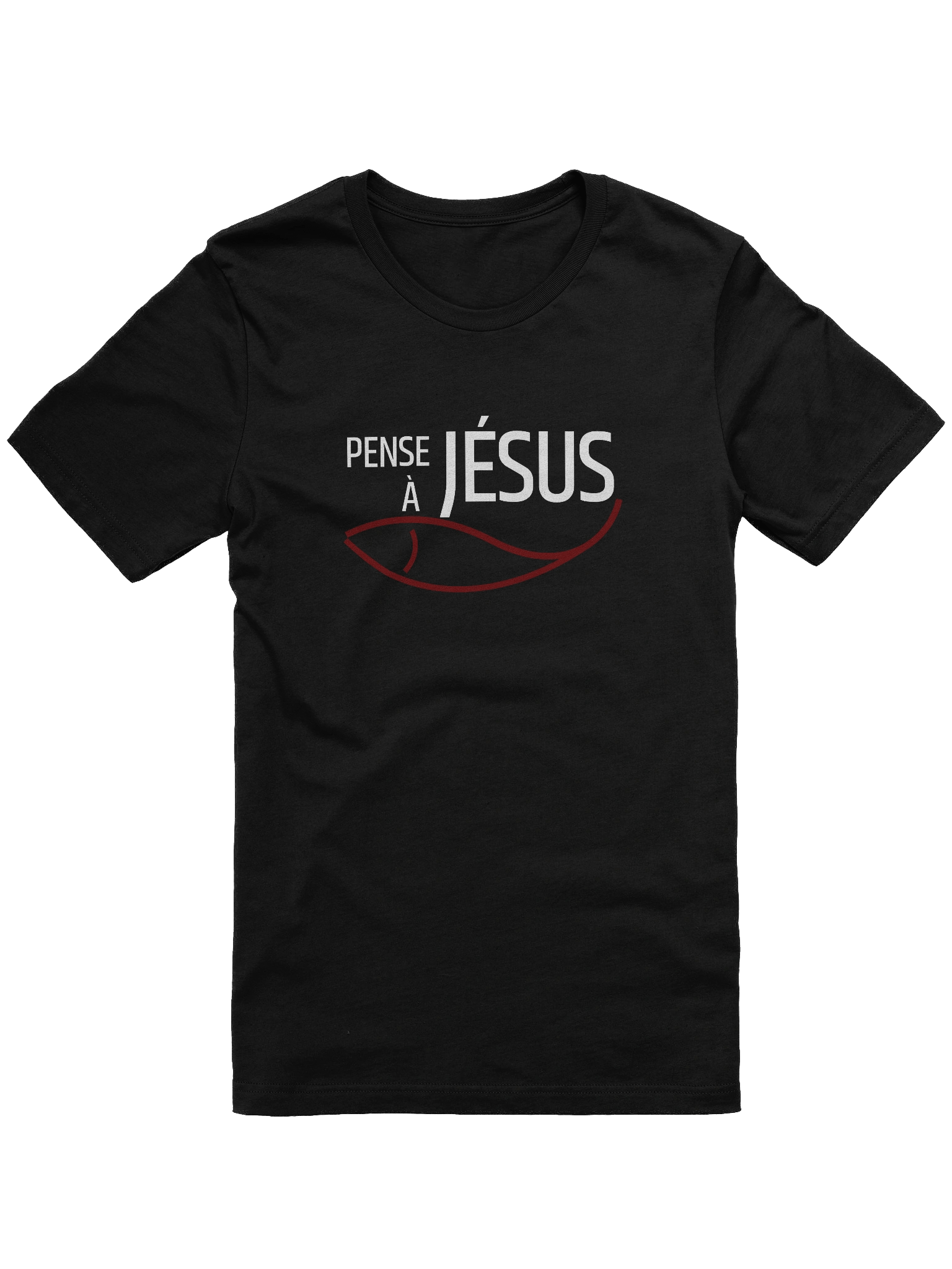 "Pense à Jésus" Evangelism T-Shirt – Share the Gospel in French product image (5)
