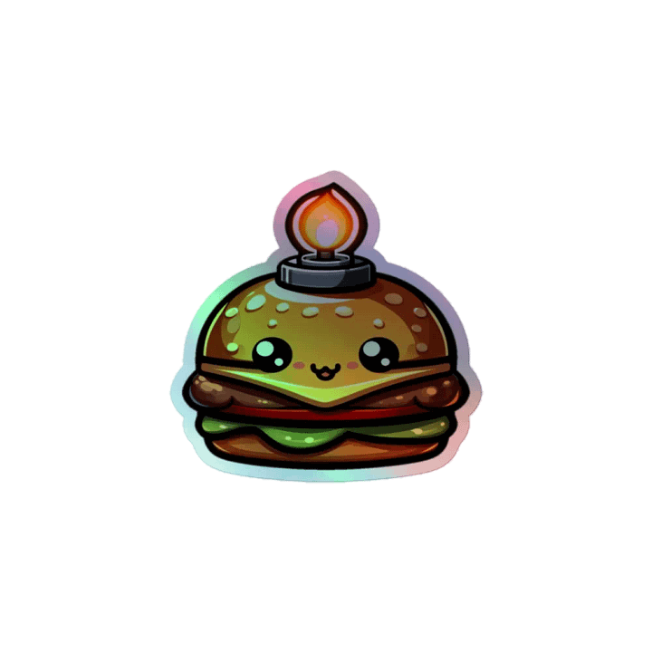Gas Light Burger Holographic Sticker Sheet product image (1)