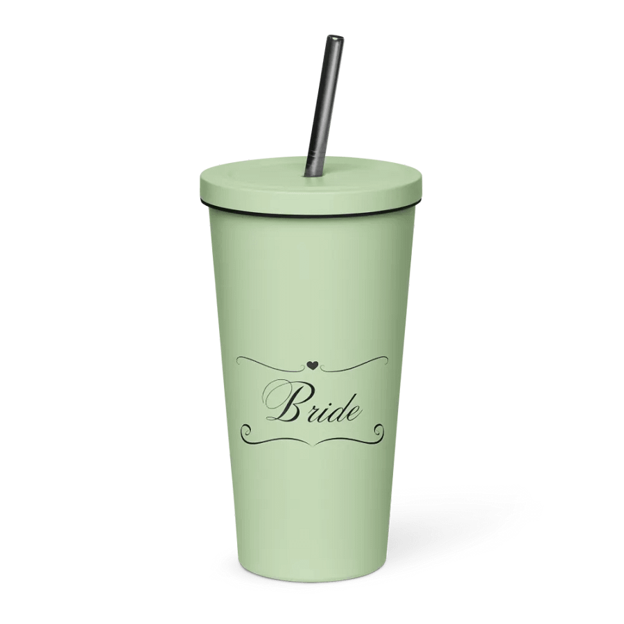 Tumbler with Straw - Bride - Black Text product image (46)