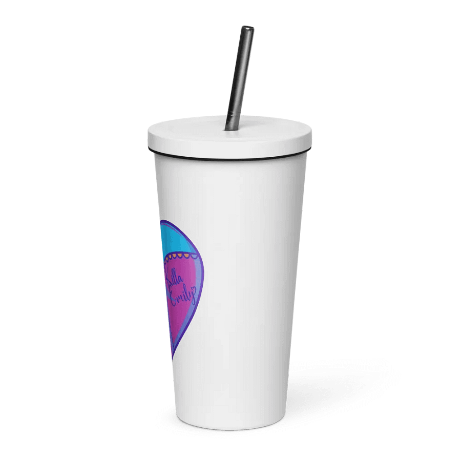 NEON KILLA EMMY HEART BUTT INSULATED TUMBLER WITH STRAW product image (3)