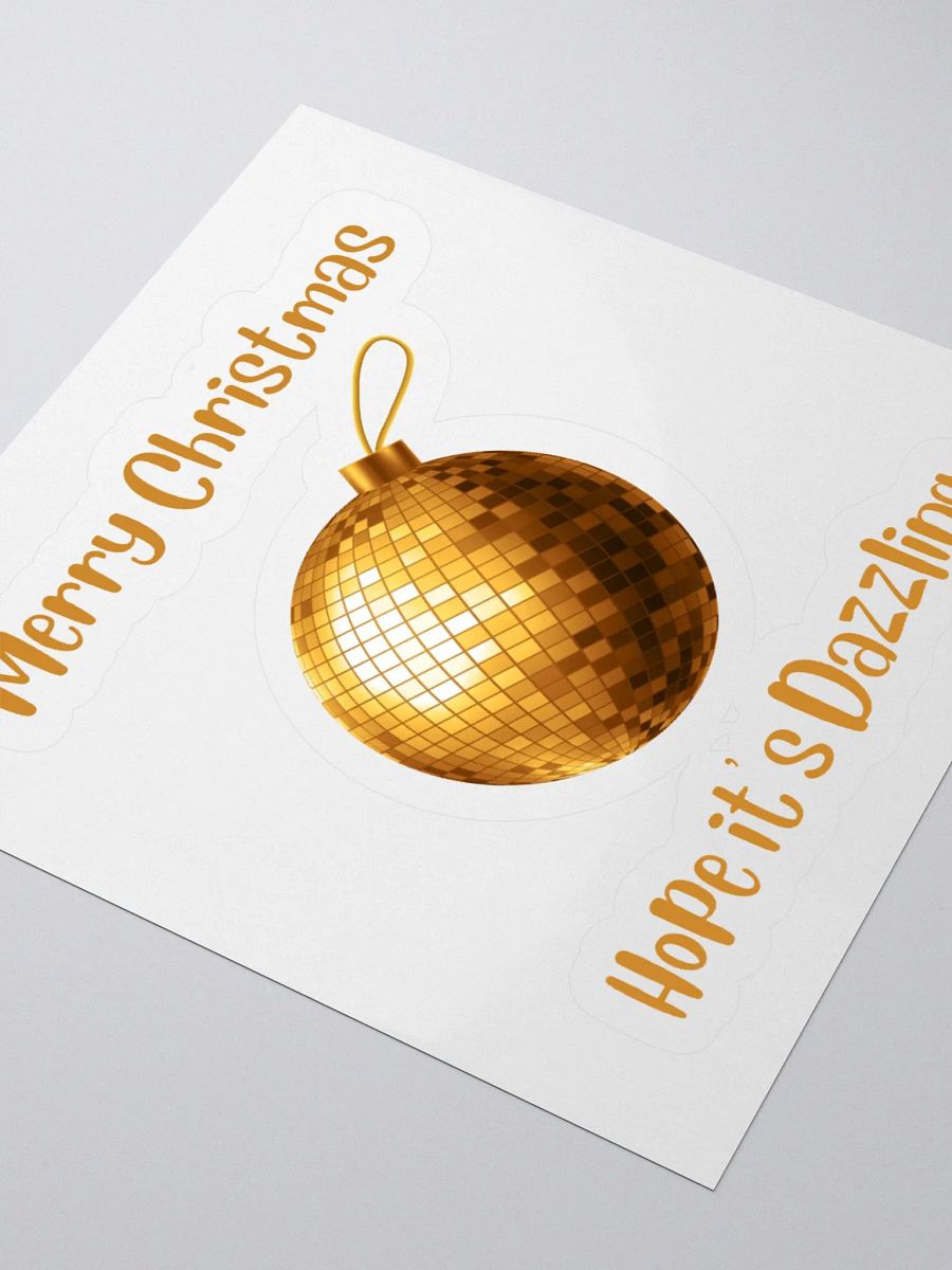 Dazzling Christmas Mirrorball Sticker - Gold product image (3)
