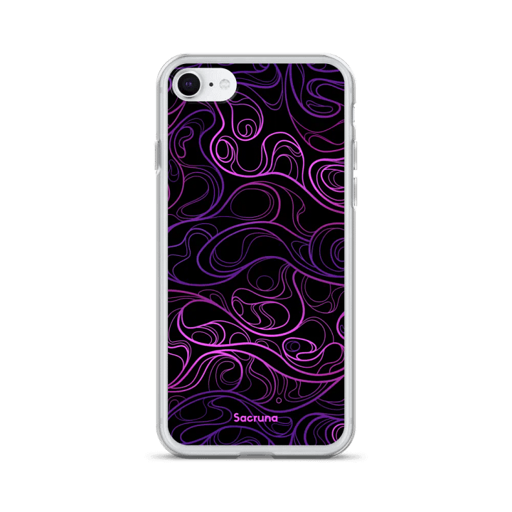 BLACK SWIRL - Clear Iphone case product image (24)