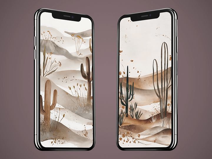 Boho Minimalist Desert - iPhone Wallpaper product image (2)