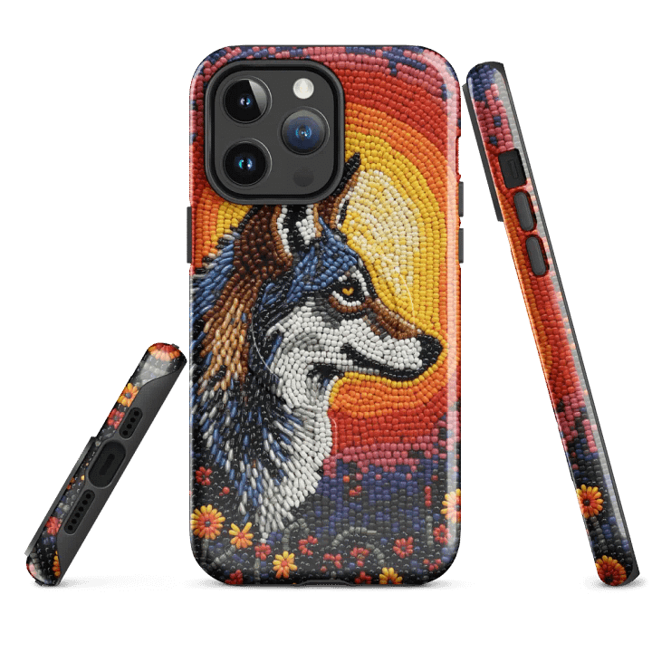 Sunset Wolf Faux-Beaded iPhone® Tough Case product image (4)