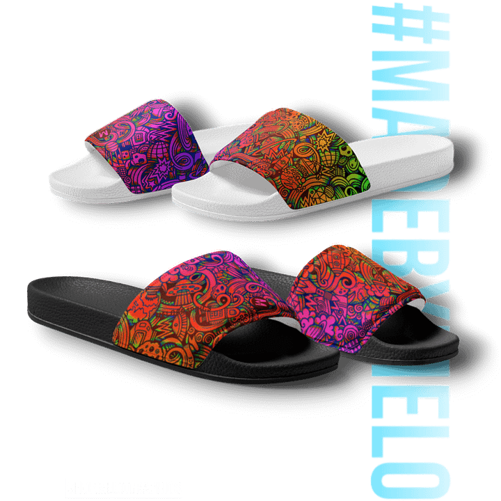 Rainbow Space Scribble - Men's Slides | #MADEBYMELO product image (1)