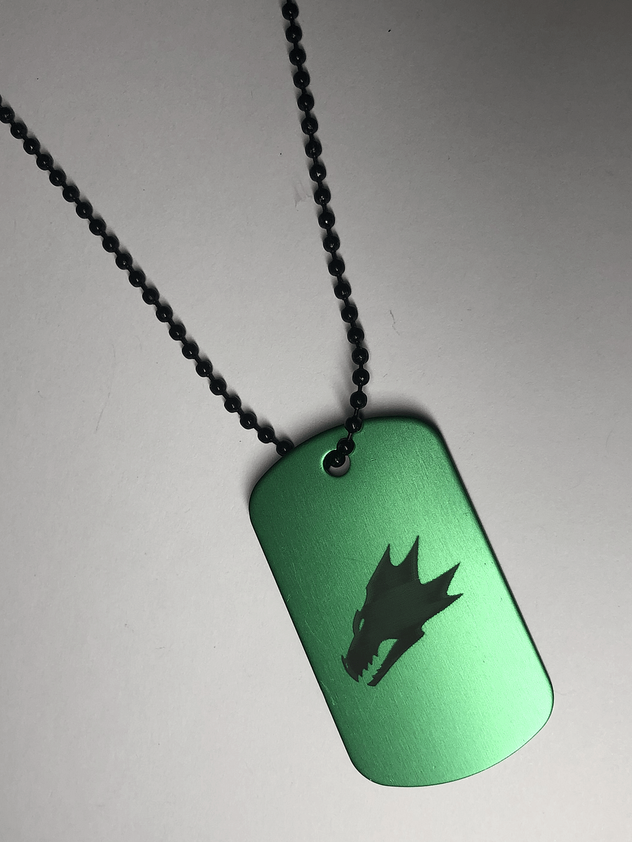 FLAME WITHIN - Engraved Dog Tag Pendant Necklace product image (3)