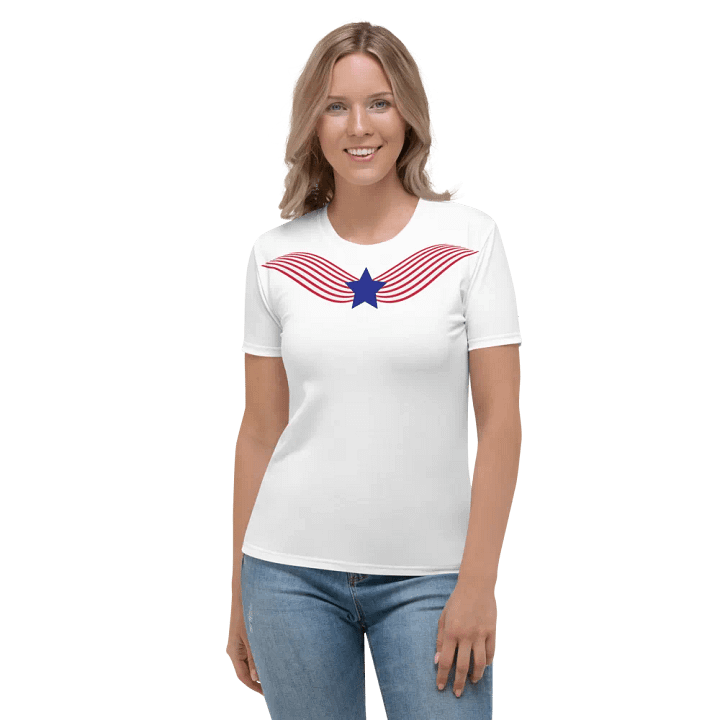 Stars and Stripes Angel Wings Women’s Tee product image (2)