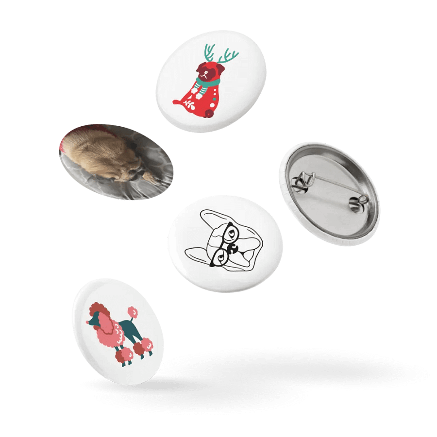 Set of Pin Buttons (Pet Puppy) product image (14)