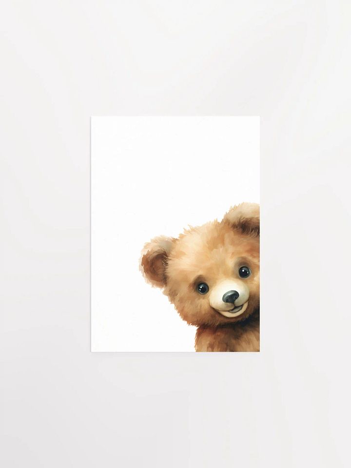Woodland Shy Bear Peek a Boo Print 2 product image (2)