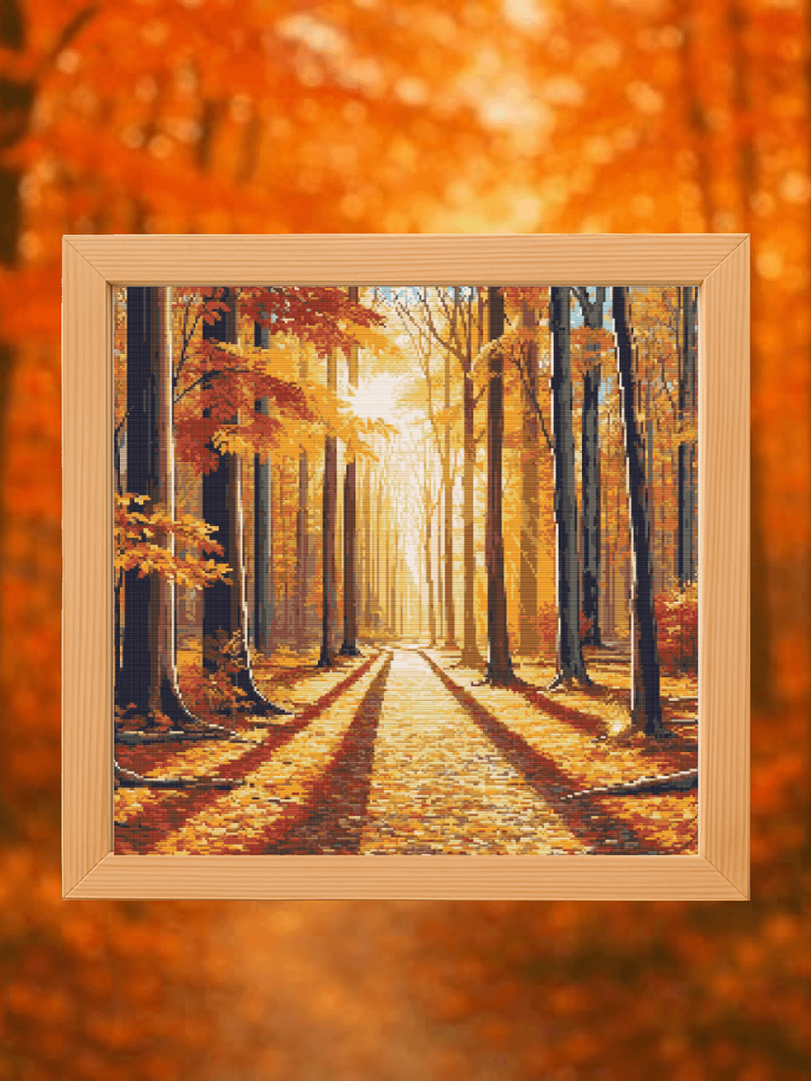 Golden Pathway Cross Stitch Pattern product image (1)