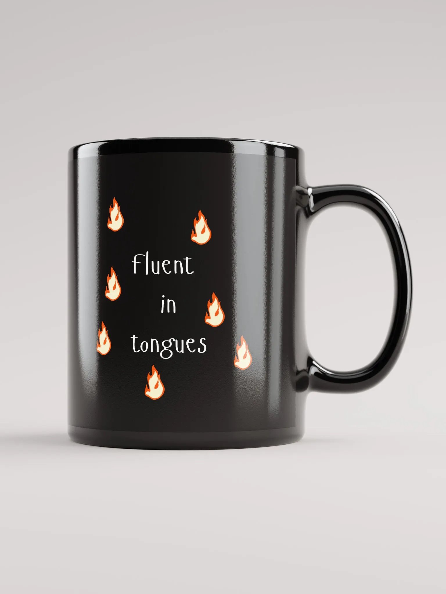 Fluent in Tongues Black Glossy Mug product image (2)