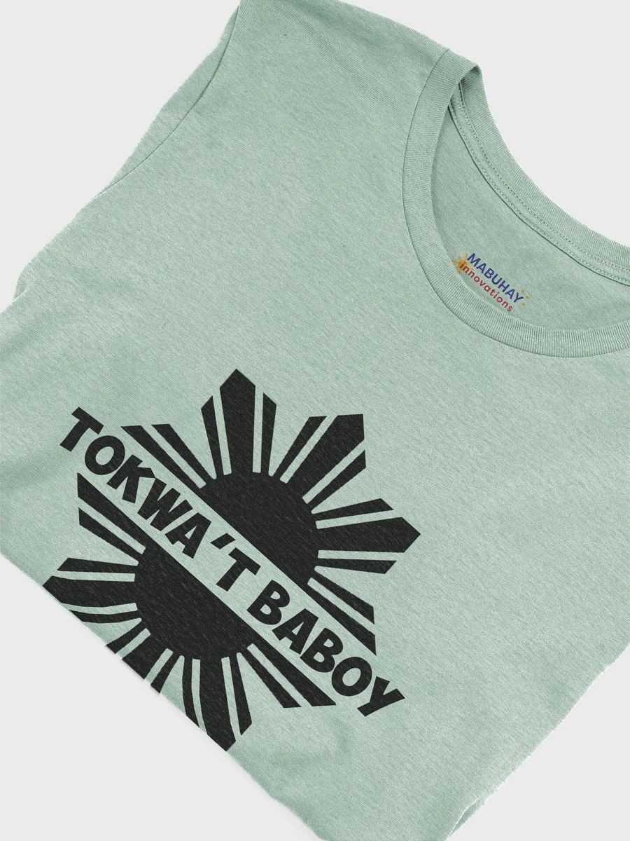 Tokwa't Baboy WHITE TEE (Black Logo), Pork Tofu Philippines Cuisine, Filipino Foodie, Short Sleeve + Shoulder Patches, Light Tones T-Shirt product image (41)