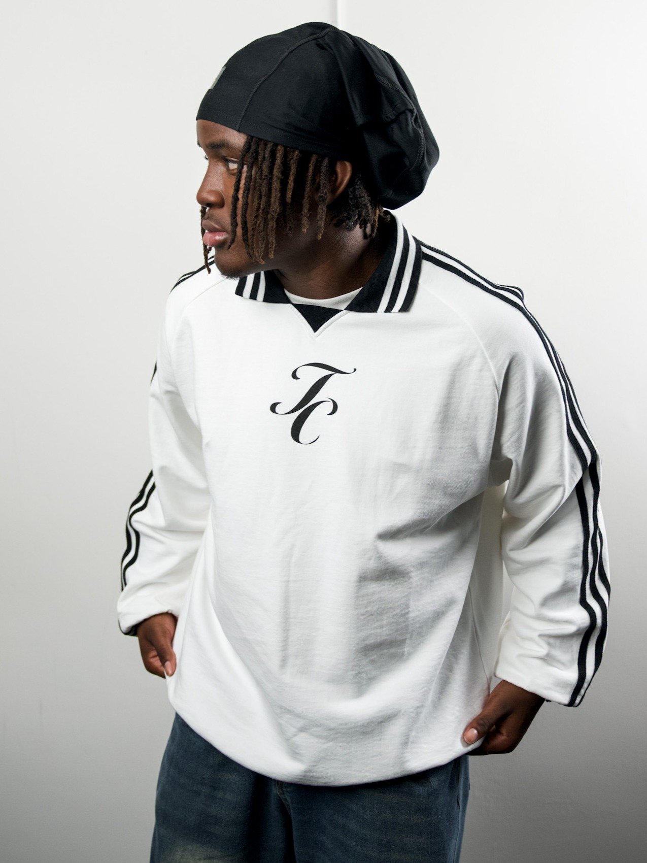 Through Christ Striped Collar Pullover product image (1)